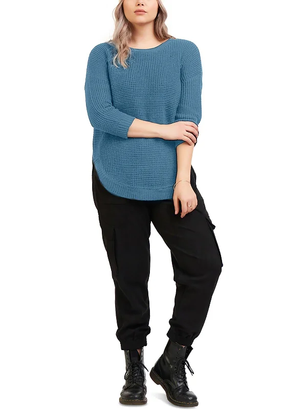 Advanced Customization Plus Womens Acrylic Mock Neck Pullover Sweater