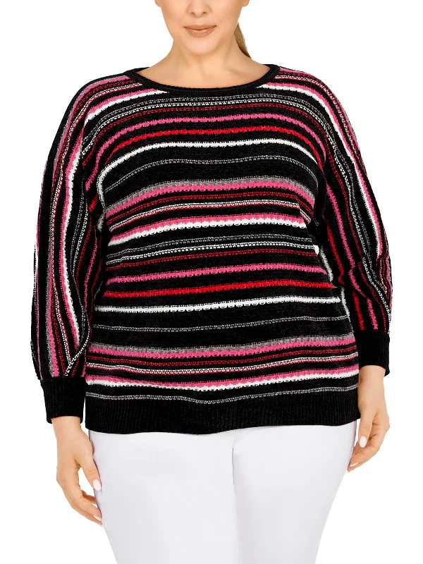 Spiritual Vitality Plus Womens Polyester Boat Neck Pullover Sweater