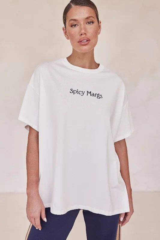 Lively And Youthful Spicy Margs Tee (White)
