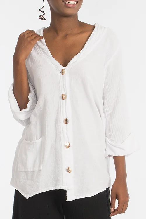 Embroidered Letters Tammy- Jacket/Top for every Occasion 100% Cotton Gauze