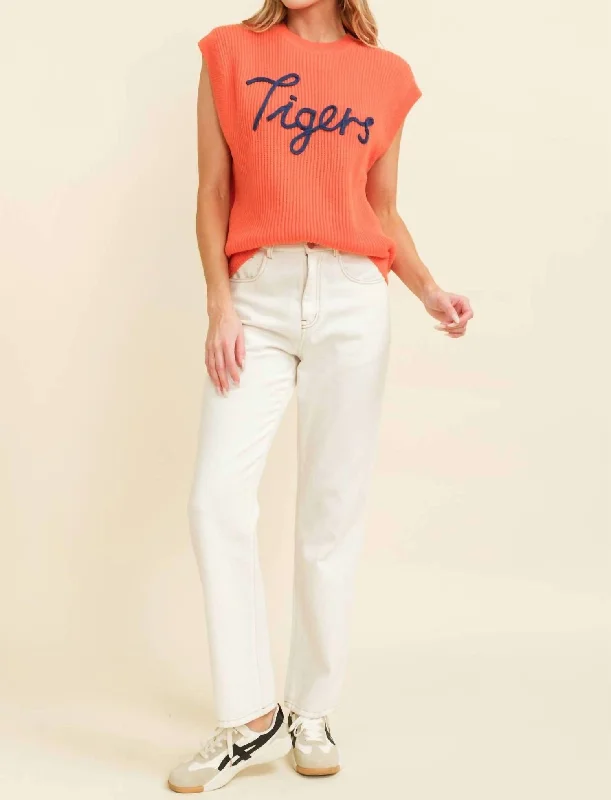 Basic Version Tigers Sweater In Orange