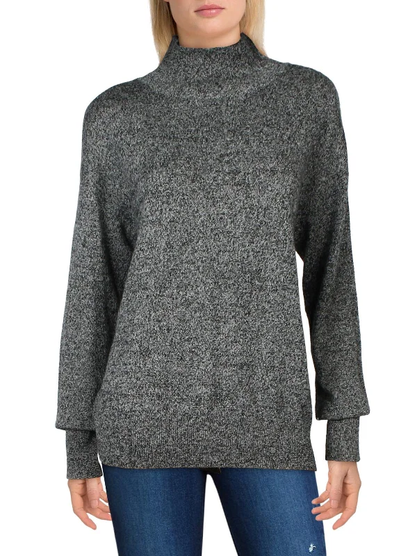 Minimal Style Womens Cashmere Knit Mock Turtleneck Sweater