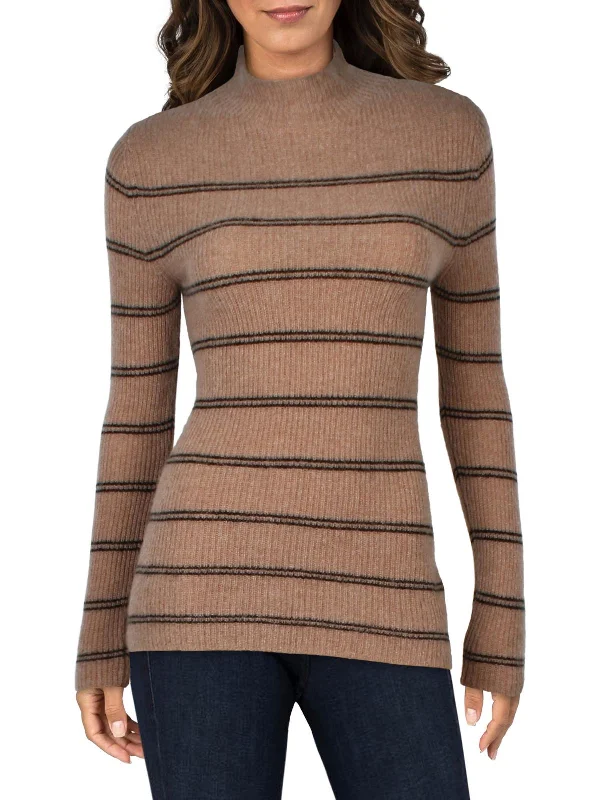 Elegant Wear Womens Cashmere Pullover Mock Turtleneck Sweater