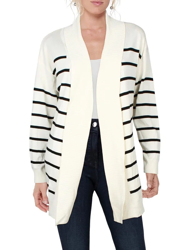 Elegant Design Womens Knit Striped Cardigan Sweater