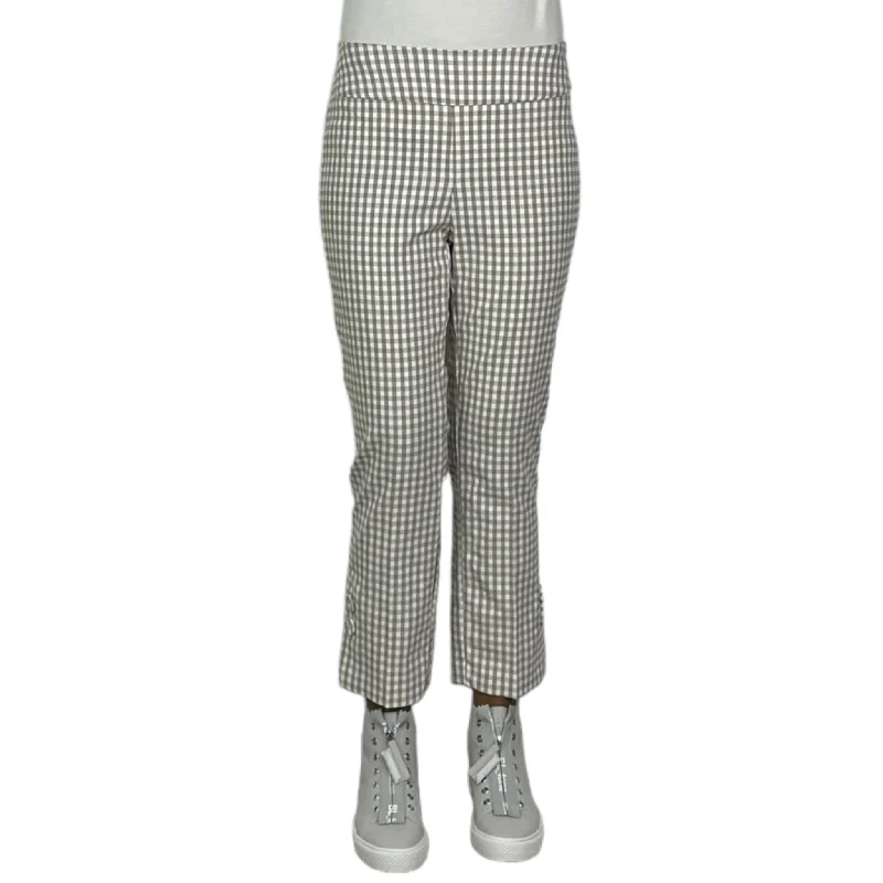 Simple And Comfortable GINGHAM TECHNO CROP PANT