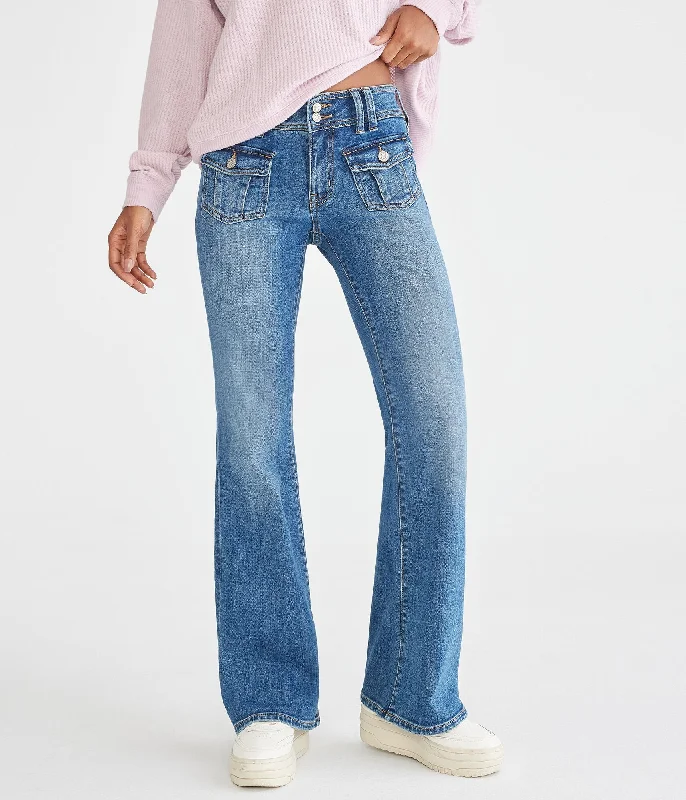 High-end Customization Aeropostale Flare Low-Rise Jean