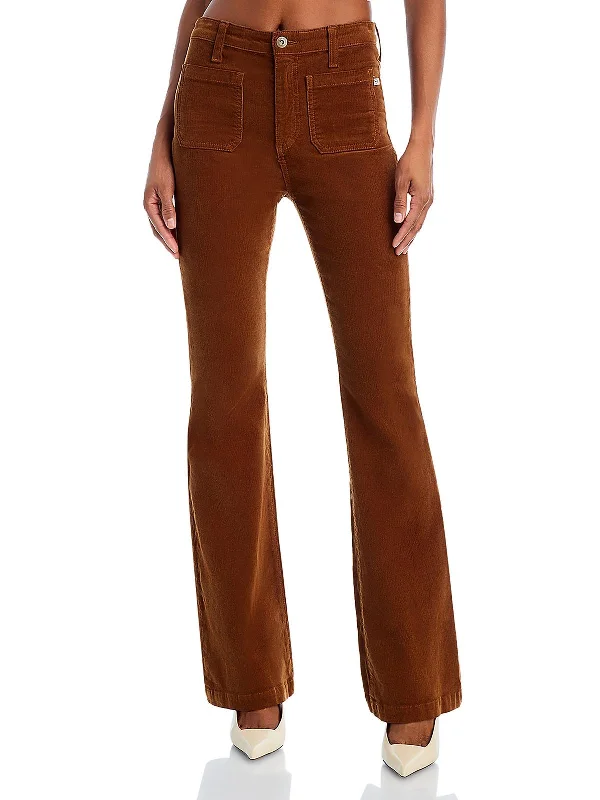 Personalized Design Anisten Womens Corduroy High Rise Bootcut Jeans