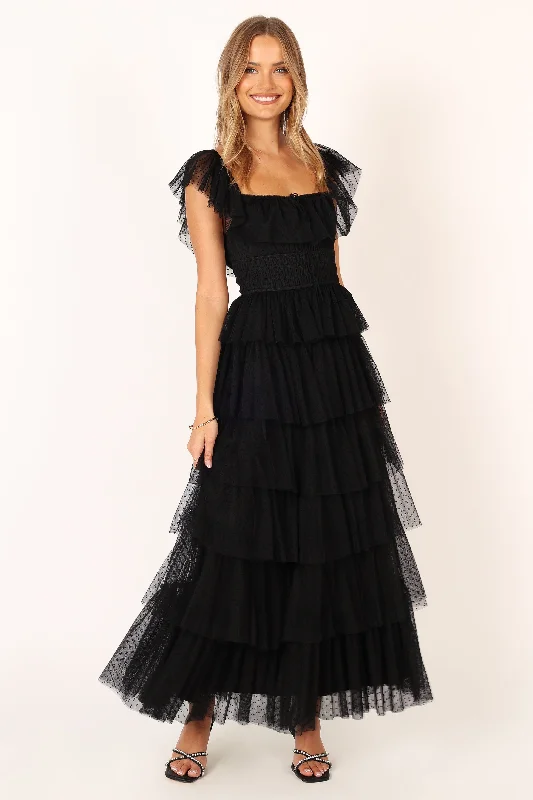 High Street Design Belle Maxi Dress - Black