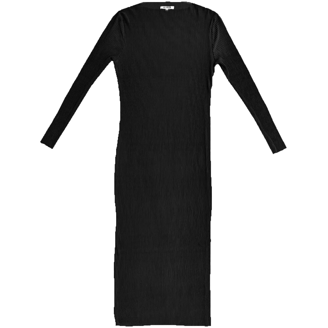 Fashionable Inner Wear Black Pleated Mesh Dress