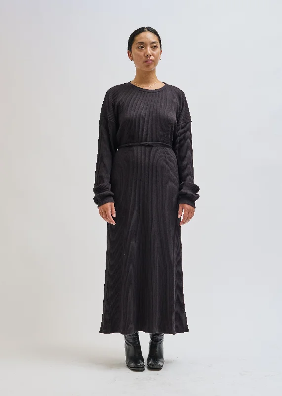 High-end Fashion Black Shaw LS Kaftan