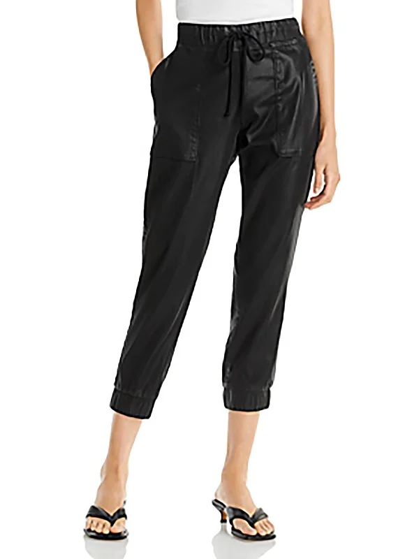Lazy Home Chelsea Womens High Rise Cropped Jogger Pants
