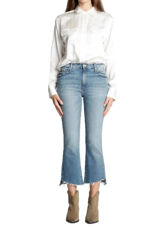 New Autumn And Winter Styles Cindy Slant Fray Jeans In Day After Day