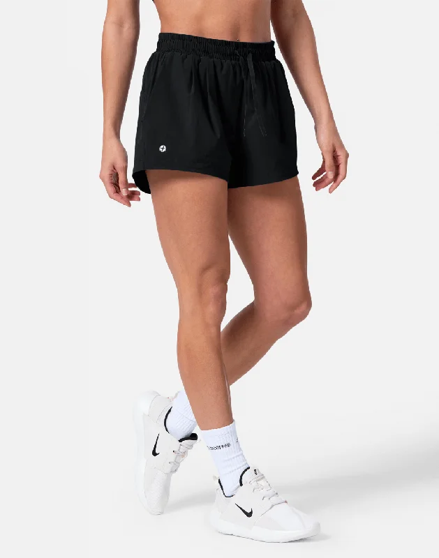 Elegant And Charming The Contender Racer Short in Black