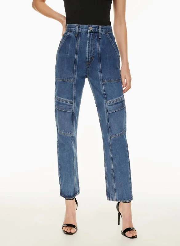 Exquisite Embroidery Cooper Cargo Jean In Regulation