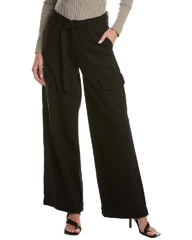 European And American Style DL1961 Zoie Black Cargo Wide Leg Jean