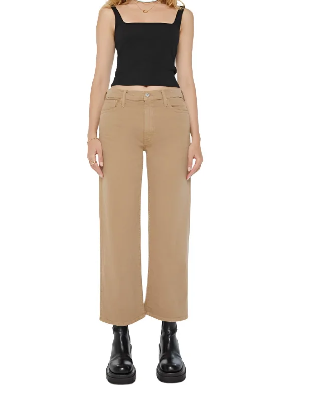 Advanced Customization Dodger Flood Jeans In Dark Khaki