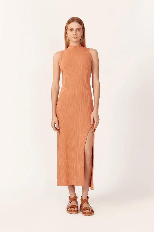 Elegant And Charming Dress To Clothing Women's Dres Acanalado Cuello Alto