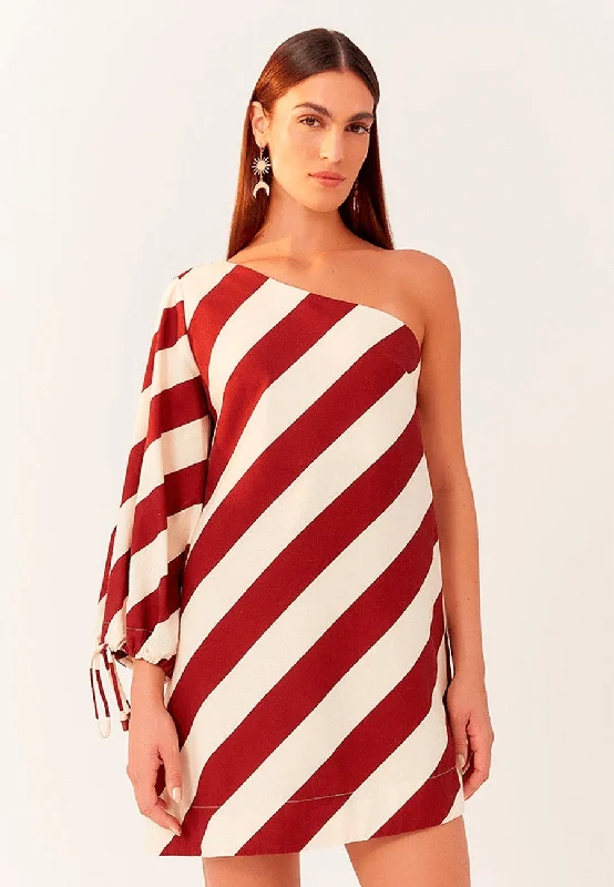 New Autumn And Winter Styles Dress To Clothing Women's Dres Estampado Diagonal Un Hombro