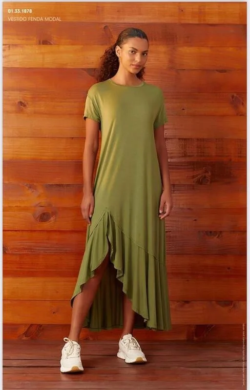 Soft And Comfortable Dress To Clothing Women's Dres Manga Corta Cuello Redondo