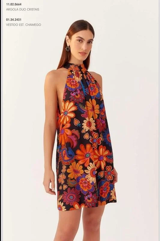 Short Design Dress To Clothing Women's Dres Vestido Corto Cuello Alto