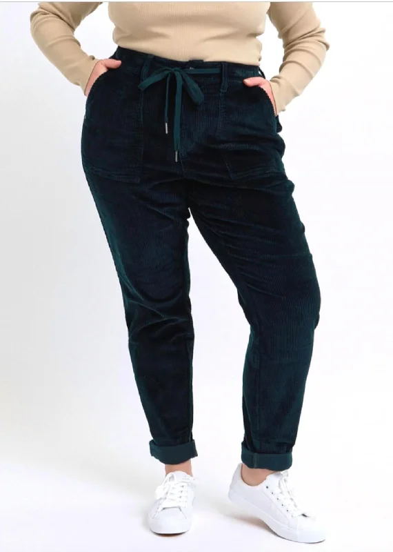 Casual And Comfortable Emerald Corduroy Jogger