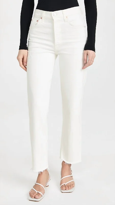 Celebrity Must-have Florence Wide Straight Jeans In Chantilly