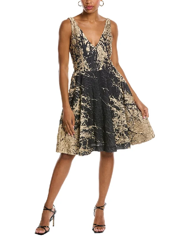 Multifunctional Style Josie Natori Pebble Cloque Silk-Blend Dress