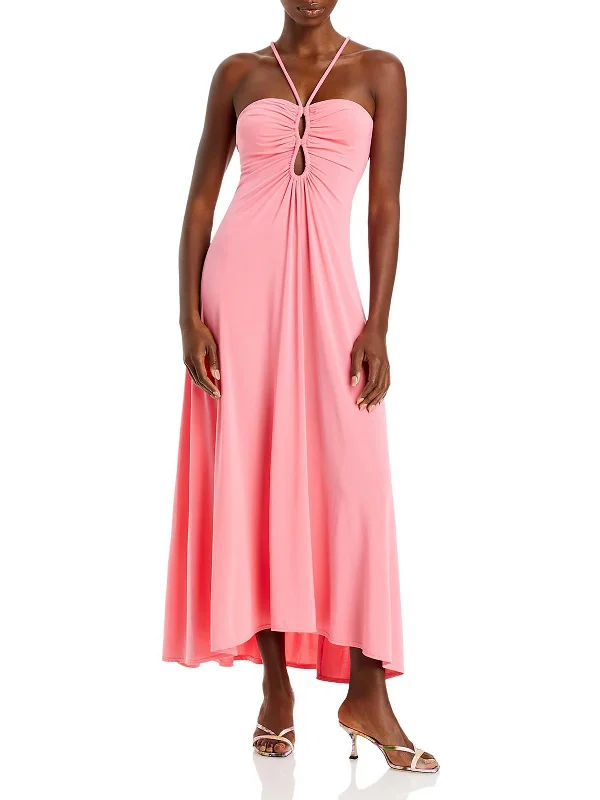 Sports Fashion Julieta Womens Halter Cut Out Maxi Dress