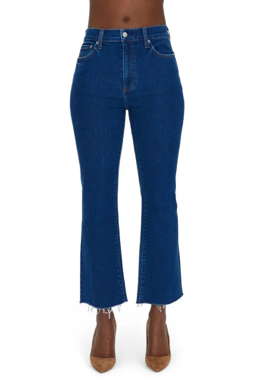 Exquisite Embroidery Lennon High Rise Crop Jean In Waterloo