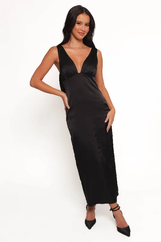 British Fashion Lenora Maxi Dress - Black