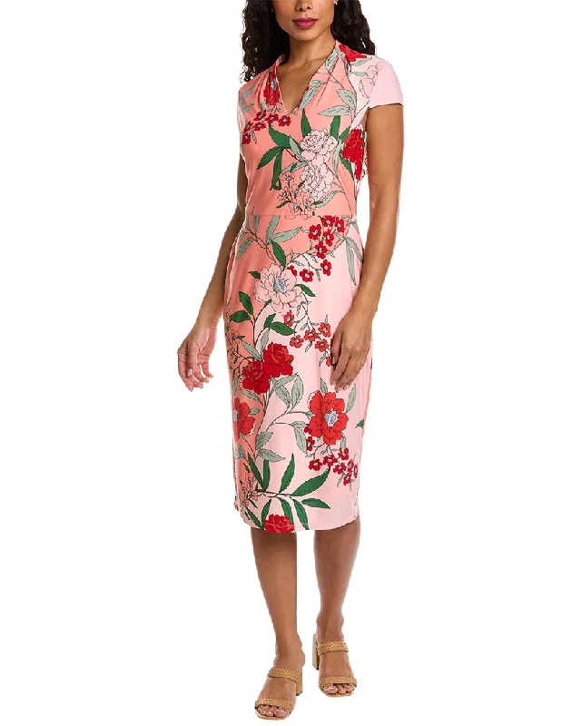 Romantic Data London Times Cap Sleeve Sheath Dress