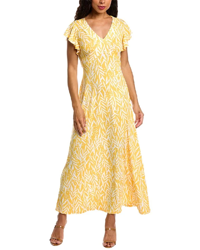 Celebrity Picks London Times Ruffle Sleeve Maxi Dress