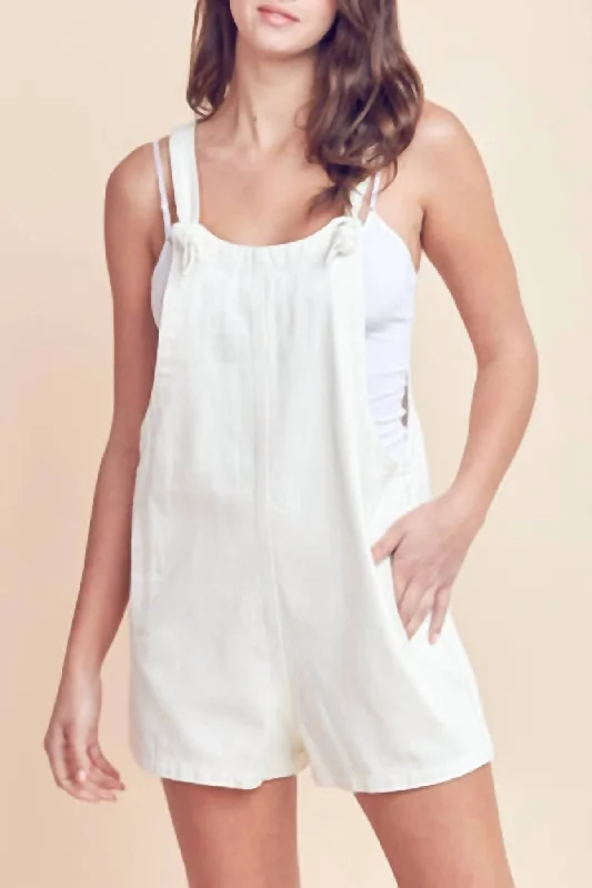 Simple Matching Overalls In Off White