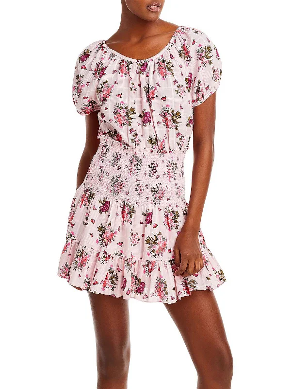 Personalized Wear Spritz Womens Mini Open Back Fit & Flare Dress