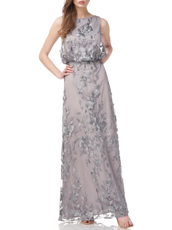 Personalized Wear Womens Blouson Maxi Evening Dress