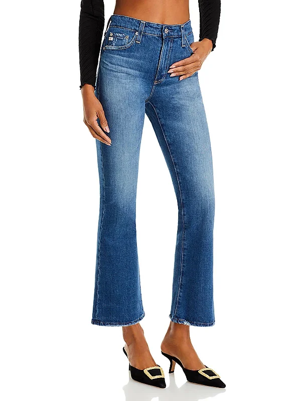 Fashion Must-have Womens Cropped Denim Bootcut Jeans