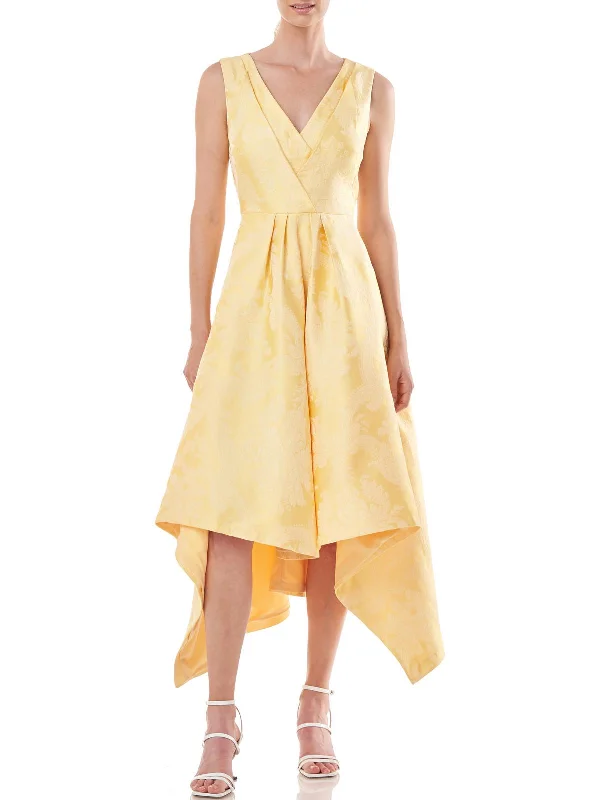 High-end Customization Womens Floral Handkerchief Cocktail and Party Dress