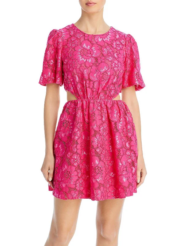 Simple And Comfortable Womens Lace Short Mini Dress