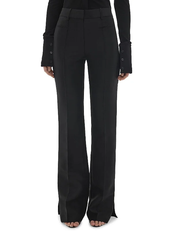 Personalized Design Womens Linen Blend Office Straight Leg Pants