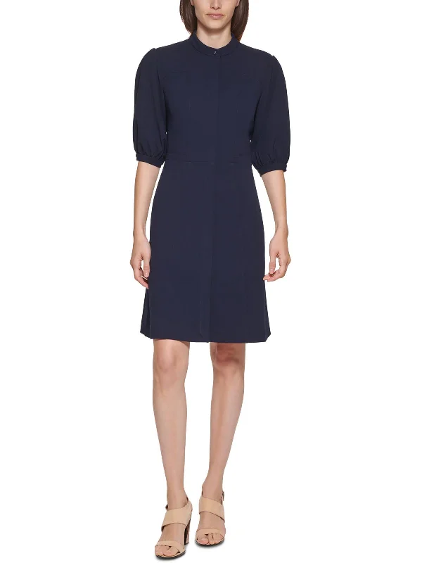 Fresh And Fashionable Womens Puff Sleeve Short Wear to Work Dress