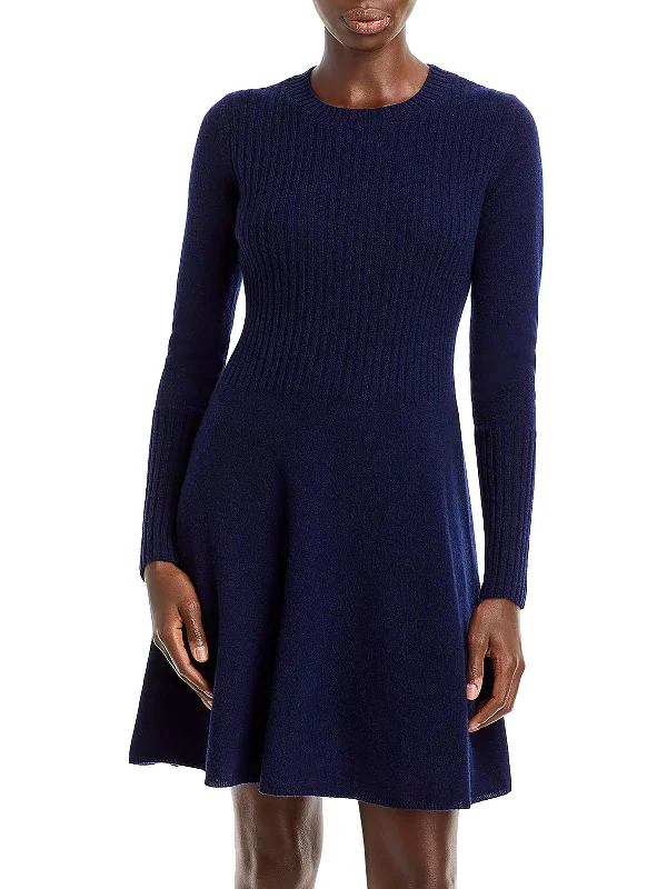 Personalized Design Womens Ruffled Mini Sweaterdress