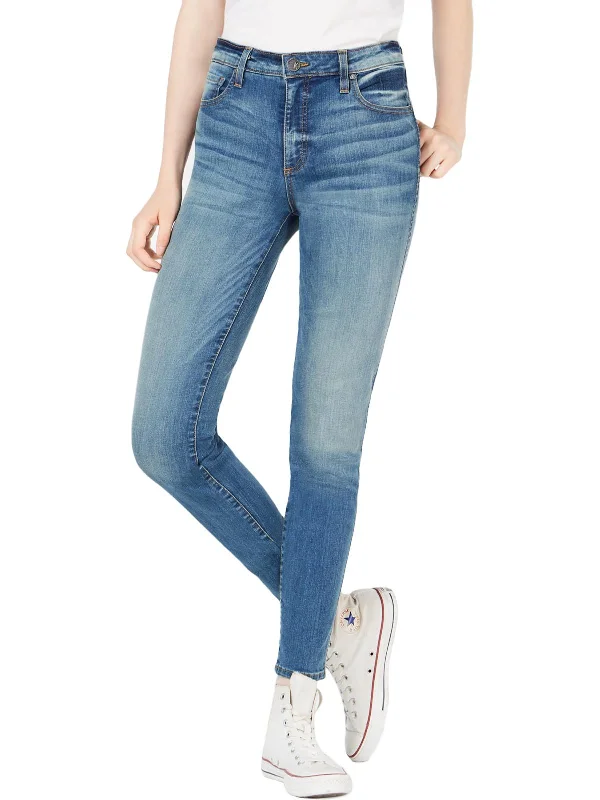 Fashionable Items Womens Solid High Rise Skinny Jeans