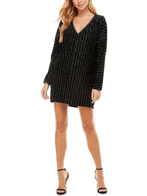 Comfortable And Cold-proof Womens Velvet Short Cocktail and Party Dress