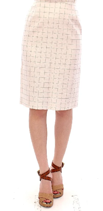 Practical Style Andrea Incontri  Cotton Checke Pencil Women's Skirt