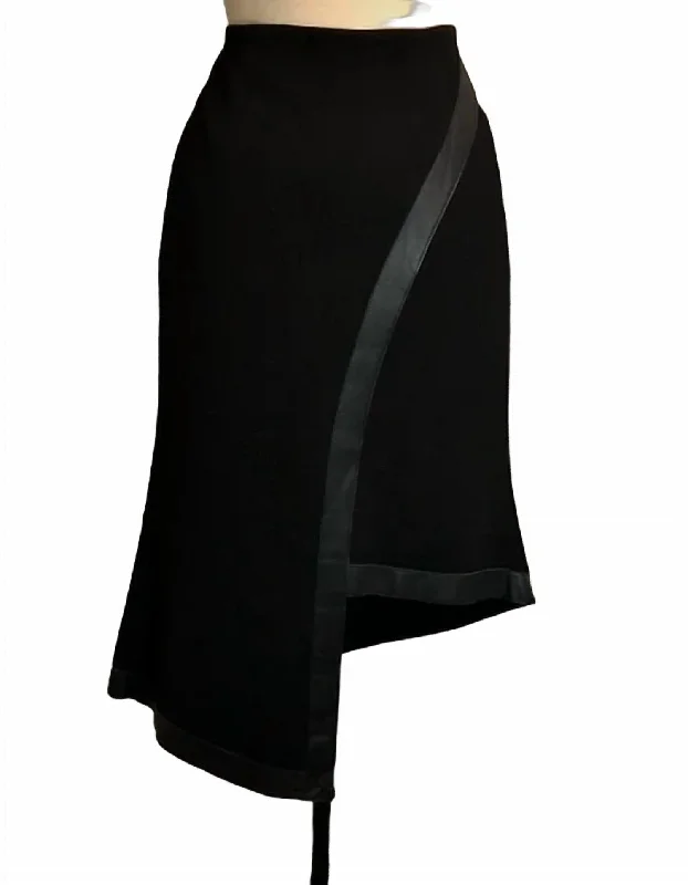 Street Cool Asymmetrical Skirt In Black