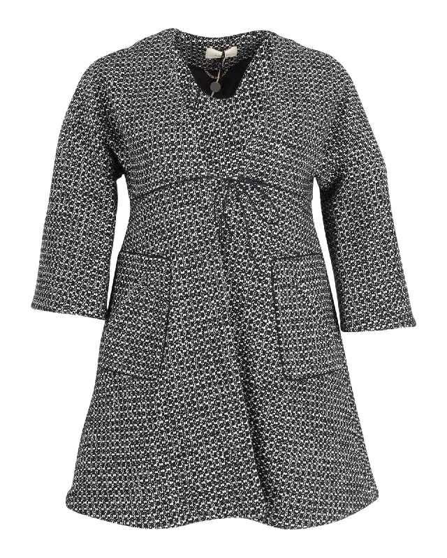 Comfortable And Cold-proof Ba&Sh Textured Short Coat in Black and White Cotton