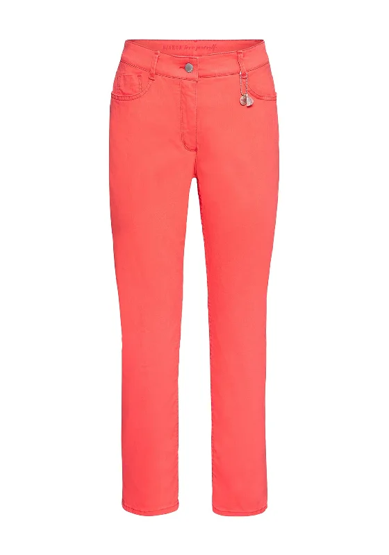 Fashionable Items Bianca Denver Cropped Straight Leg Jeans, Coral