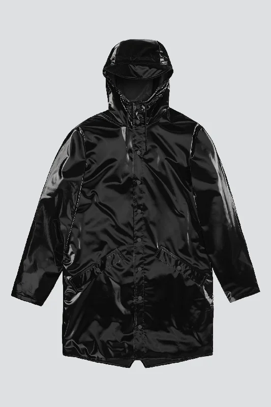 High-end Fashion Night Hooded Rain Long Jacket