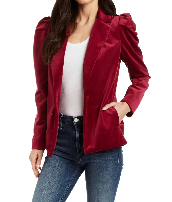Fashion Classic Carole Velvet Jacket In Passion