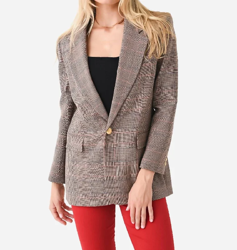 Classic Style Davin Jacket In Ash Multi